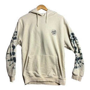 Mens Beige Santa Cruz Hoodie Size Medium Long Sleeve Skateboard Street Style